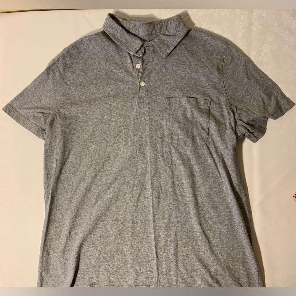 EUC Bundle of 2 Shirts: Short-Sleeve Super Soft Polo Tee, Long-Sleeve Black Tee - Picture 2 of 15